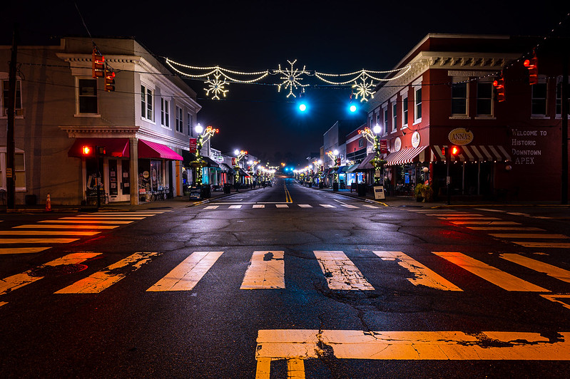 Downtown Apex at Night