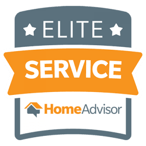 Home-advisor-elite-service-award - Alexander Services - Alexander Services Homeadvisor elite service badge with blue top panel, orange ribbon reading 'service', two white stars, and homeadvisor logo.